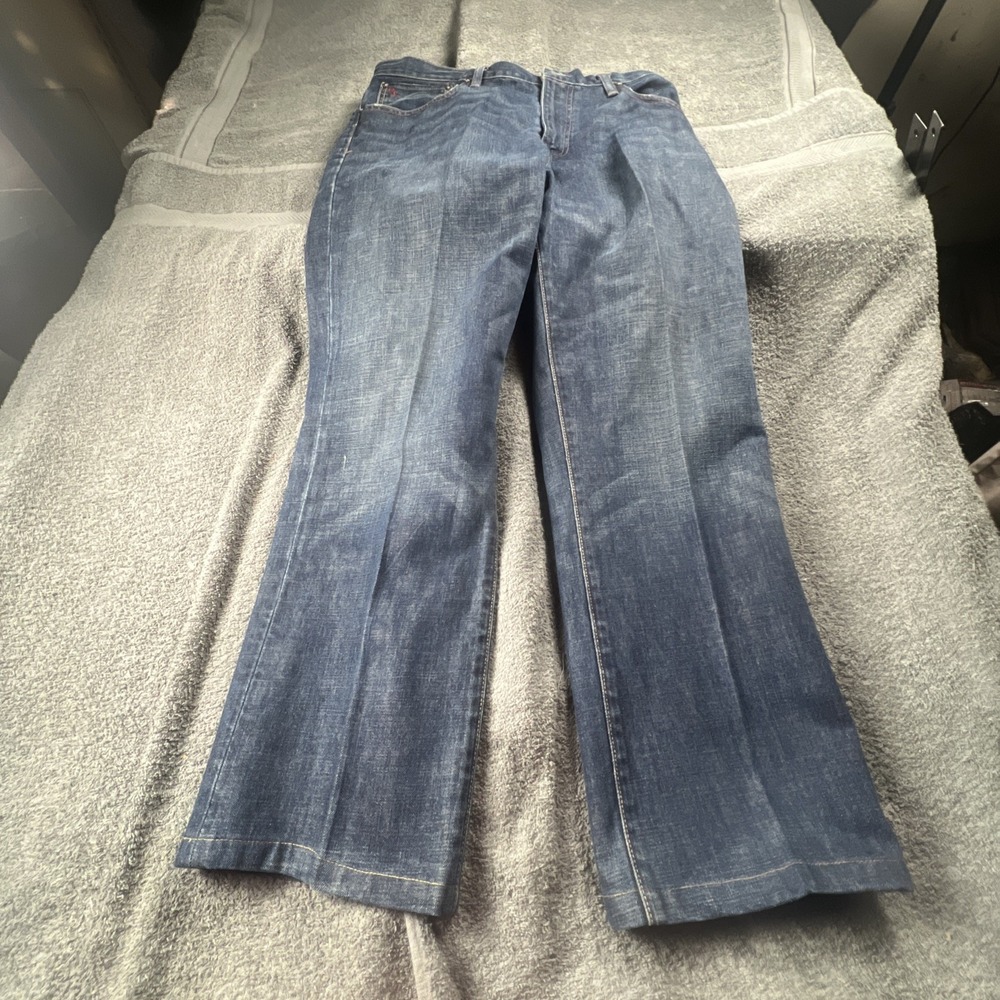 Polo Ralph Lauren Jeans Mens 36x30 Dark Wash Blue Straight Leg Denim Cotton
